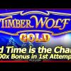 TimberWolf Gold Slot Machine – Big Win Free Spins Bonus!  3rd Time Is The Charm, Live Play and Bonus