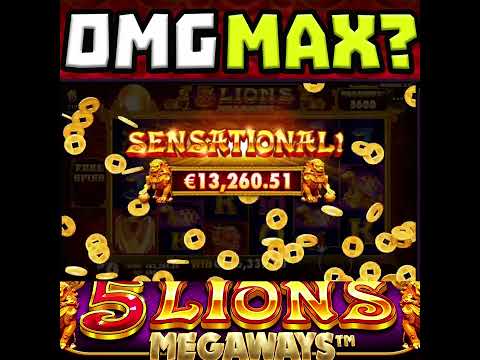 5 LIONS MEGAWAYS 😱 BIGGEST RECORD SLOT WIN EVER OMG‼️ #shorts