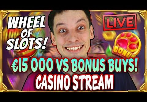 SLOTS LIVE 🔴 €15 000 vs BONUS BUYS! Casino Stream Big Wins with mrBigSpin
