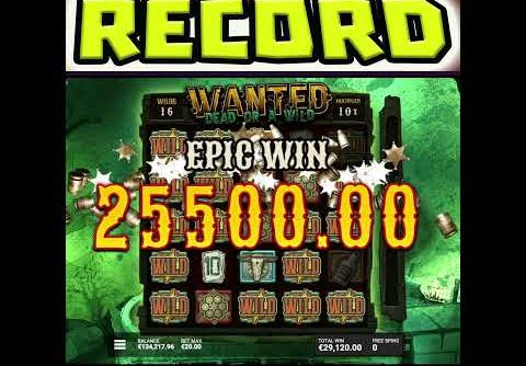 WANTED DEAD OR A WILD 🔥 MEGA BIG RECORD WIN 😱 BEST PAYING SYMBOLS SO MANY FULL LINES‼️ #shorts