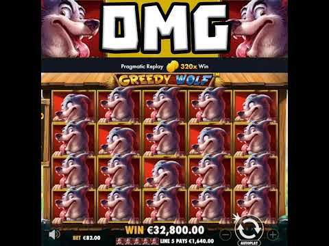 FULL SCREEN 😱 TOP PAYING SYMBOLS 🔥 MEGA BIG SLOT WIN GREEDY WOLF MAX BET‼️ #shorts