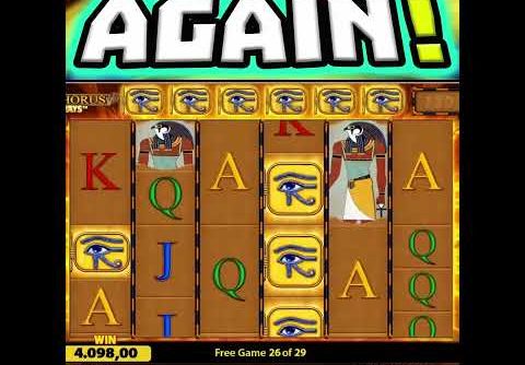 EYE OF HORUS 😱 MEGAWAYS SLOT MEGA BIG WIN 🔥 €20 BET FREE SPIN BONUS OMG‼️ #shorts