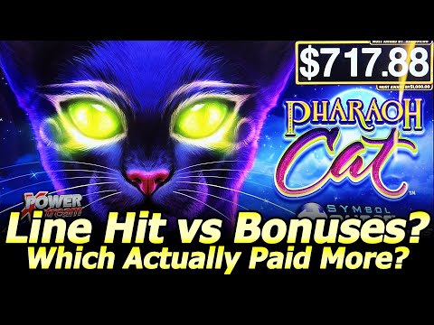 Pharaoh Cat Slot Machine – Which Paid More? Bonuses or a Line Hit!? At Silverton casino in Las Vegas