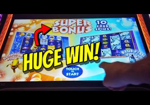 SUPER BONUS on Goldfish + Live Play on Huff n More Puff Slot