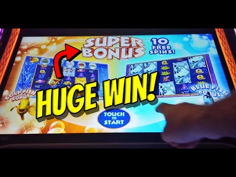 SUPER BONUS on Goldfish + Live Play on Huff n More Puff Slot