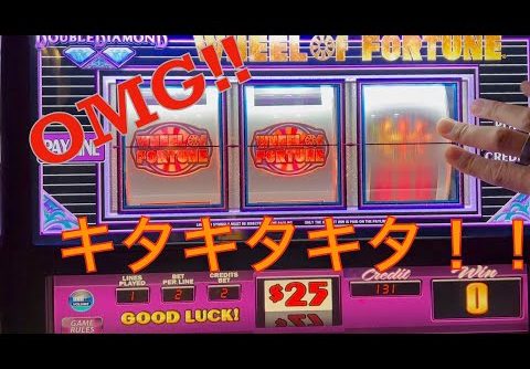 wheel of Fortune 25＄slot machine mega win??? /