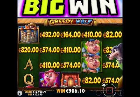 Greedy Wolf Slot 🤑 €100 Max Bet Bonus Mega Big Wins Omg‼️ #shorts