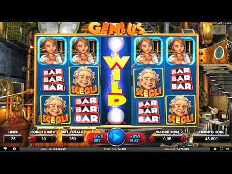 Slot BAR Genius bet 12,50€ & 25€  free spin super BIG WIN