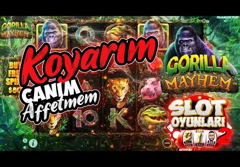 SLOT OYUNLARI 🦍 GORILLA MAYHEM BIG WIN 🦍 KOYARIM AFFETMEM 🎁 #slot #slotoyunları #casino