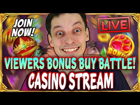 SLOTS LIVE 🔴 VIEWERS BONUS BUY BATTLE! Casino Stream Big Wins with mrBigSpin