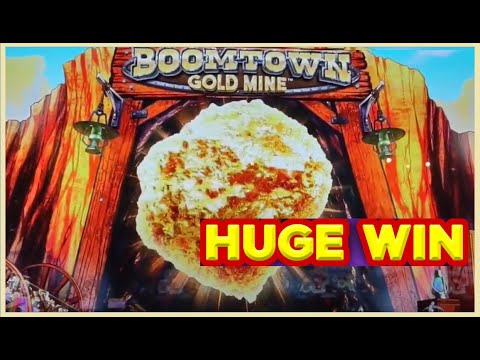 HUGE WIN! Boomtown Gold Mine Slots!