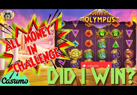 💸 MEGA SLOT WIN !! EPIC 🔥🔥 Gates Of Olympus – ALL Money In Challenge 👍