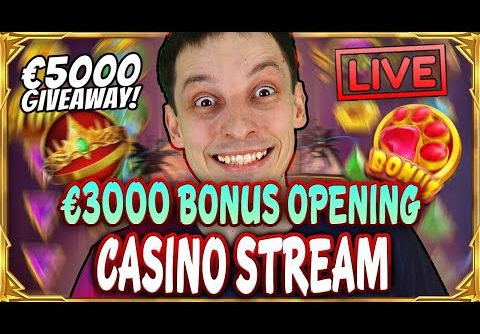 SLOTS LIVE 🔴 €3 000 BONUS OPENING! Casino Stream Big Wins with mrBigSpin