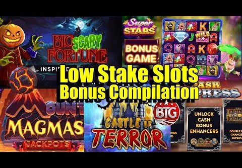 Low Stake Bonus Compilation + Community BIG WINS!!  Castle Of Terror, Super Stars & Much More