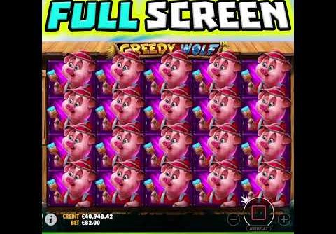 OMG U HAVE TO SEE THIS 😱 FULL SCREEN MEGA BIG WIN ON THIS GREEDY WOLF SLOT‼️ #shorts