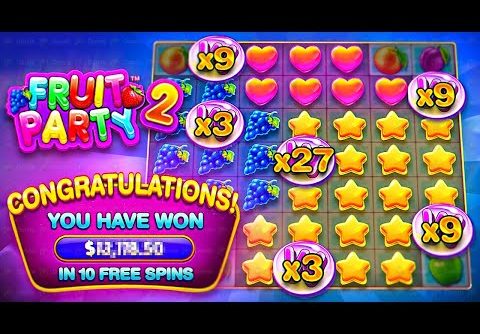 MASSIVE $10,000+ WIN On FRUIT PARTY 2!! (1000X+ WIN)