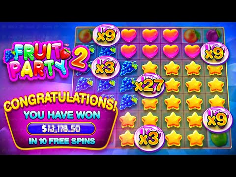 MASSIVE $10,000+ WIN On FRUIT PARTY 2!! (1000X+ WIN)