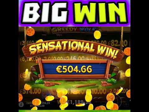 YOU HAVE TO SEE THIS MEGA BIG WIN ON THIS GREDDY WOLF SLOT €100 MAX BET #shorts