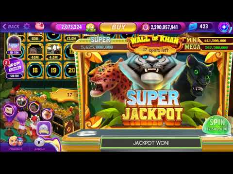 Pop Slots! Wall of Khan Super Jackpot and mega Bonus win (Total win 7B)