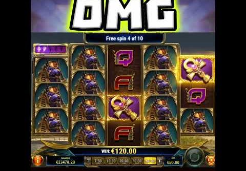 ANKH OF ANUBIS SLOT 🔥 HUGE BIG WIN 😱 ON THE FREE SPIN BONUS OMG‼️ #shorts