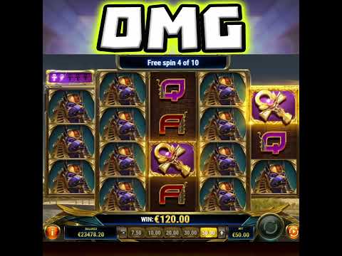 ANKH OF ANUBIS SLOT 🔥 HUGE BIG WIN 😱 ON THE FREE SPIN BONUS OMG‼️ #shorts