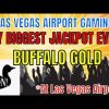 MY BIGGEST Win Ever at Las Vegas Airport – SLOTS in Terminal BUFFALO and HOT STUFF – HUFF ‘n PUFF