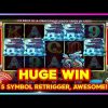 INSANE!! 5 Symbol RETRIGGER!! Huge WIN on Dragon Climber Slots!