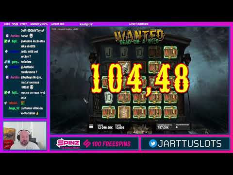 Train Bonus!! Really Big Win From Wanted Dead Or A Wild Slot!!