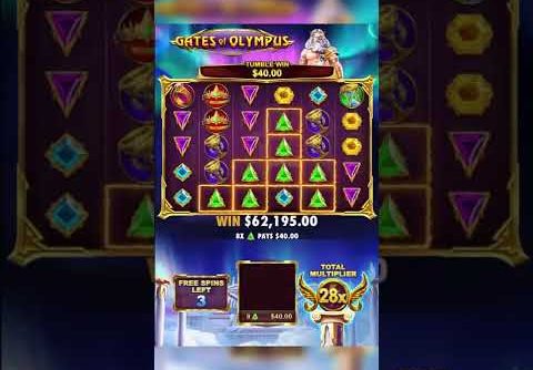 BIG WIN 😱🤑              (GATES  OF OLYMPUS)    #gambling #slot #win #money #shorts