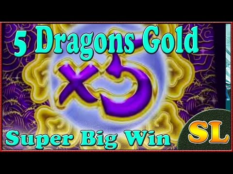 ** BIG WIN ** 5 Dragons Gold Max bet bonus **SLOT LOVER**