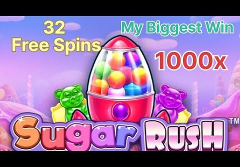 Sugar Rush Biggest Win 1000x Win || Indian Slot Full Screen Multiple 128x 64x 32x || 🎰🎰💰💰💵💵 🔥🔥🔥