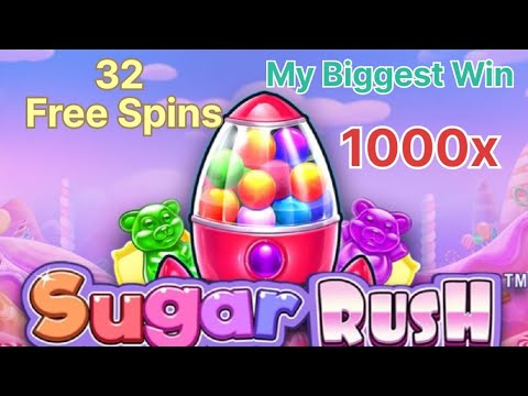 Sugar Rush Biggest Win 1000x Win || Indian Slot Full Screen Multiple 128x 64x 32x || 🎰🎰💰💰💵💵 🔥🔥🔥