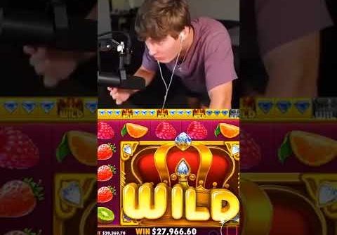 CRAZY RECORD WIN ON JUICY FRUITS SLOT… ($50,000+) #shorts