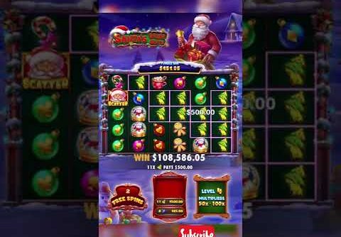 BIGGEST WIN SO FAR 😱     (SANTA’S GREAT GIFTS) #gambling #slot #win #money #santa #shorts