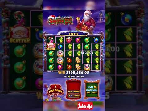 BIGGEST WIN SO FAR 😱     (SANTA’S GREAT GIFTS) #gambling #slot #win #money #santa #shorts