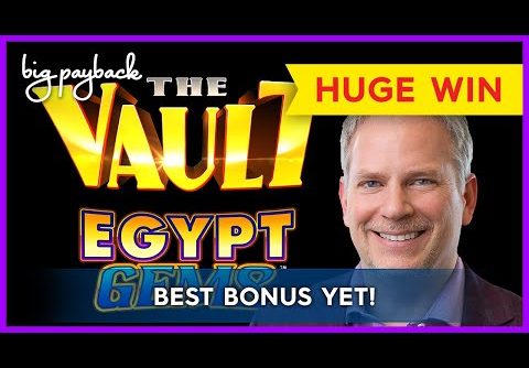 MY BEST BONUS YET, INCREDIBLE! The Vault Egypt Gems Slot – Huge Win Bonus!