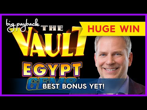 MY BEST BONUS YET, INCREDIBLE! The Vault Egypt Gems Slot – Huge Win Bonus!