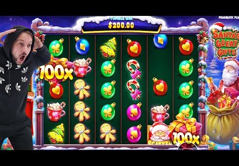 Santa’s Great Gifts Brand New Slot – Hit x200 Multiplier – HUGE WINS CASINO SLOT ONLINE BONUS BUY