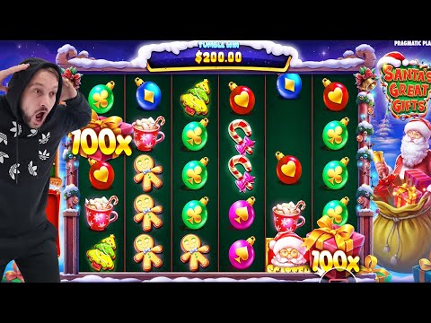 Santa’s Great Gifts Brand New Slot – Hit x200 Multiplier – HUGE WINS CASINO SLOT ONLINE BONUS BUY