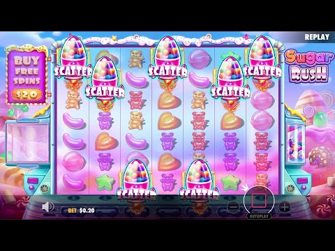 7 SCATTERS ON SUGAR RUSH PAYS INSANE (MEGA WIN)