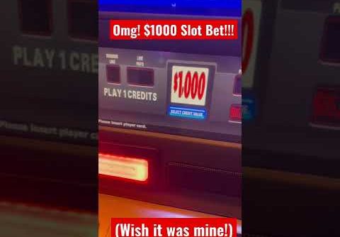 $1000 SLOT MACHINE BET! Wow! Congrats to this BIG player!!!!