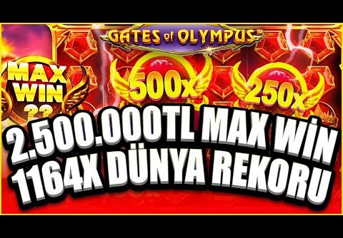 Gates Of Olympus | 2.500.000 TL DÜNYA REKORU | TEK SPİNDE 1.351.000 TL !!! | MAX WİN | #maxwin #slot