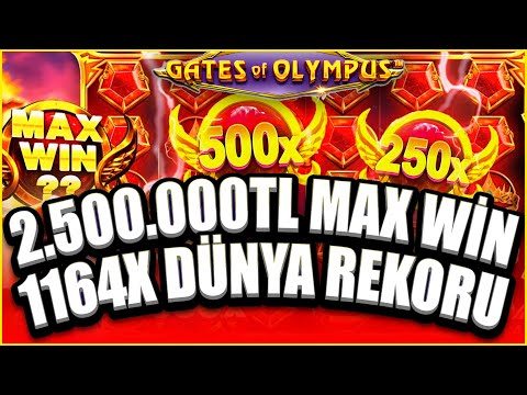 Gates Of Olympus | 2.500.000 TL DÜNYA REKORU | TEK SPİNDE 1.351.000 TL !!! | MAX WİN | #maxwin #slot