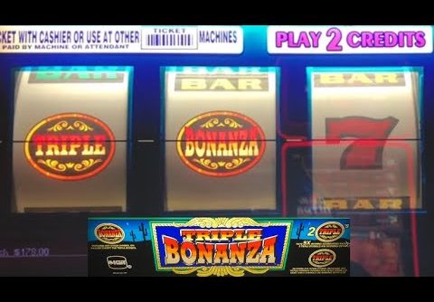 CLASSIC OLD SCHOOL CASINO SLOTS: TRIPLE BONANZA SLOT PLAY! BIG WINS!!! TRIPLE BONANZA SLOT MACHINE!