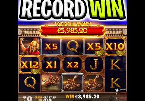 MY BIGGEST SLOT WIN EVER 🤑 ON SHIELD OF SPARTA OMG‼️ #shorts
