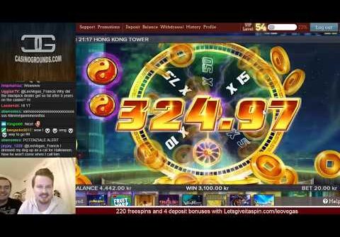 Big win in Hong Kong Tower slot