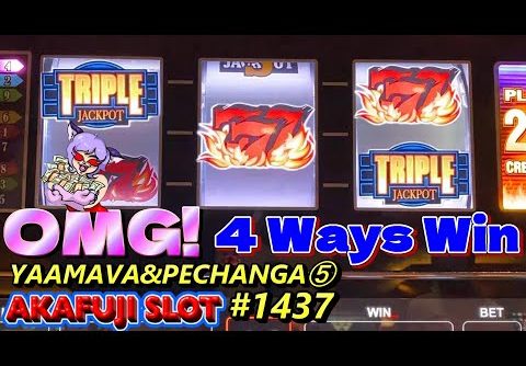 Y&P⑤ Wow Big Win Again! Jackpot Blazing 7s Triple Double Wild Slot 9 Lines Pechanga Casino 赤富士スロット