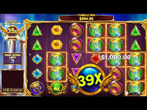 GATES OF OLYMPUS🔱 HIT 10 GREEN HOURGLASSES with x39 MULTIPLIER – BIG CASINO WIN BONUS BUY