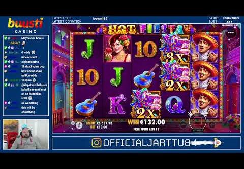 18 Free Spins!! Really Big Win From Hot Fiesta Slot!!