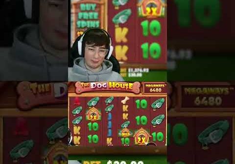 EXTREME $4,500 BASE GAME HIT On DOG HOUSE MEGAWAYS!! #shorts #slots #doghousemegaways